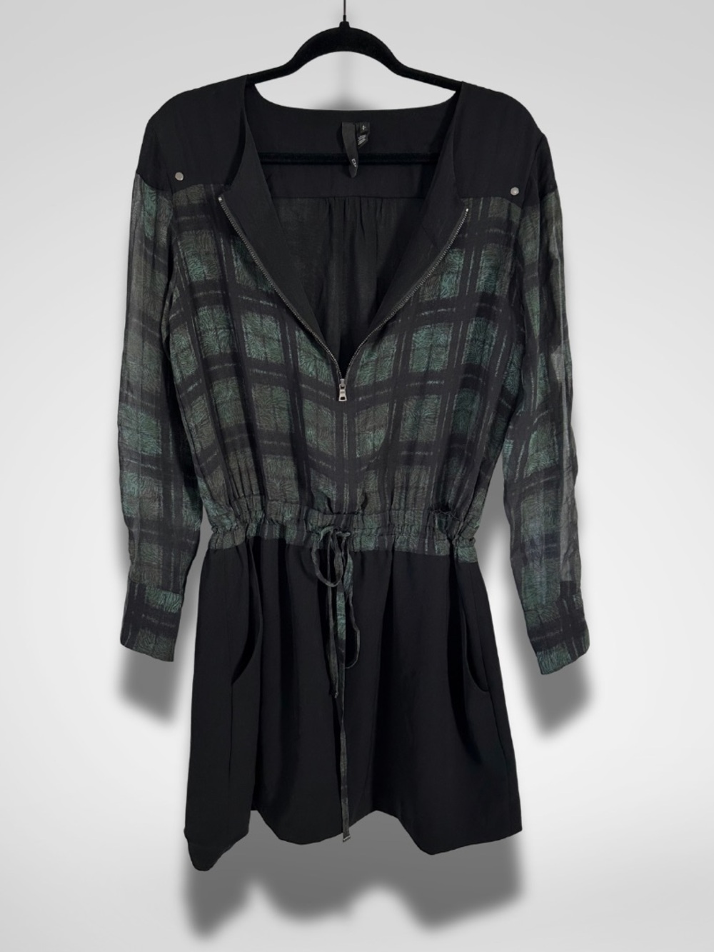 EDUN Long Sleeve Silk Dress